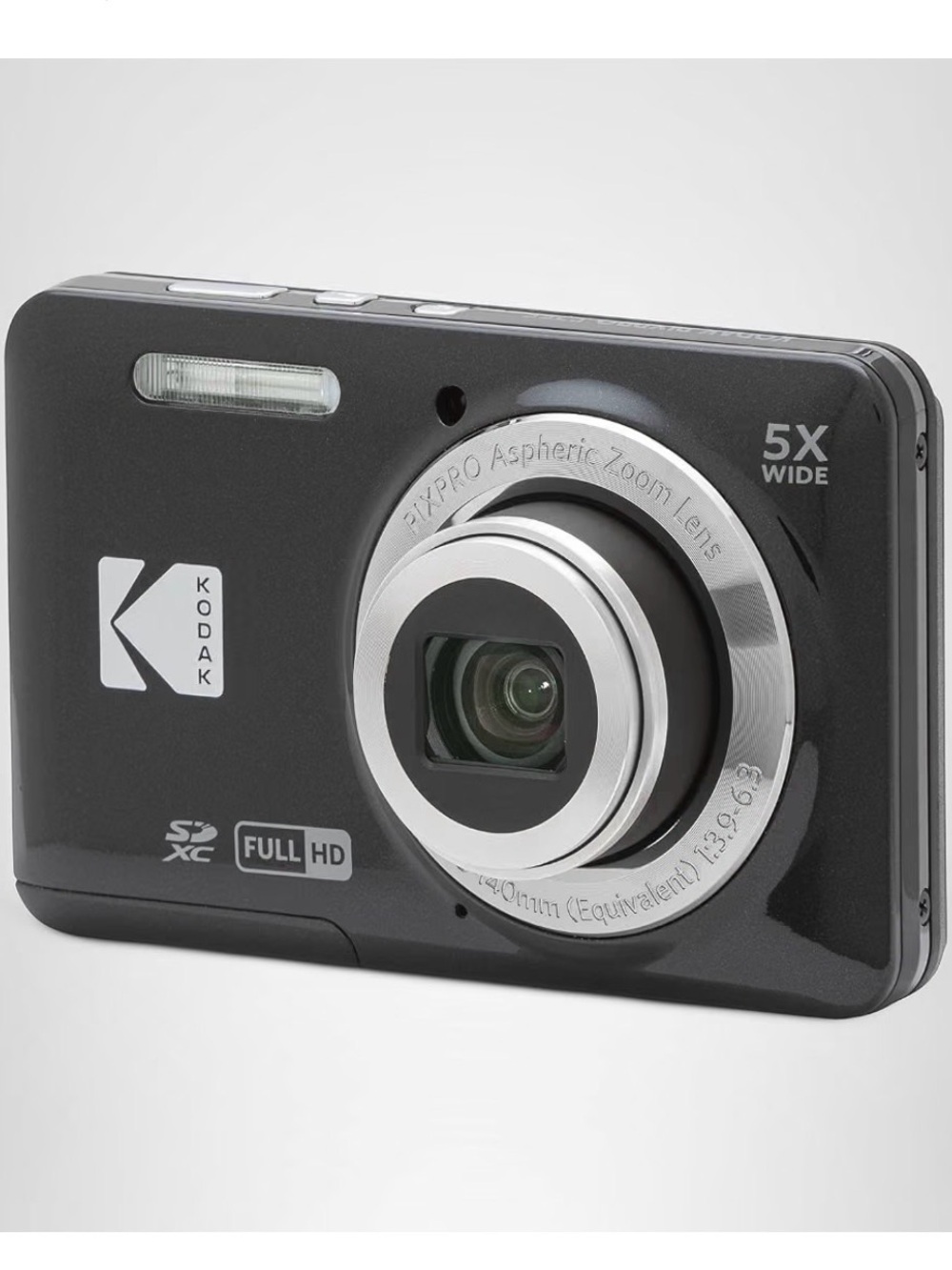KODAK PIXPRO FZ55 16MP Compact Digital Camera, 5X Optical Zoom, Black
